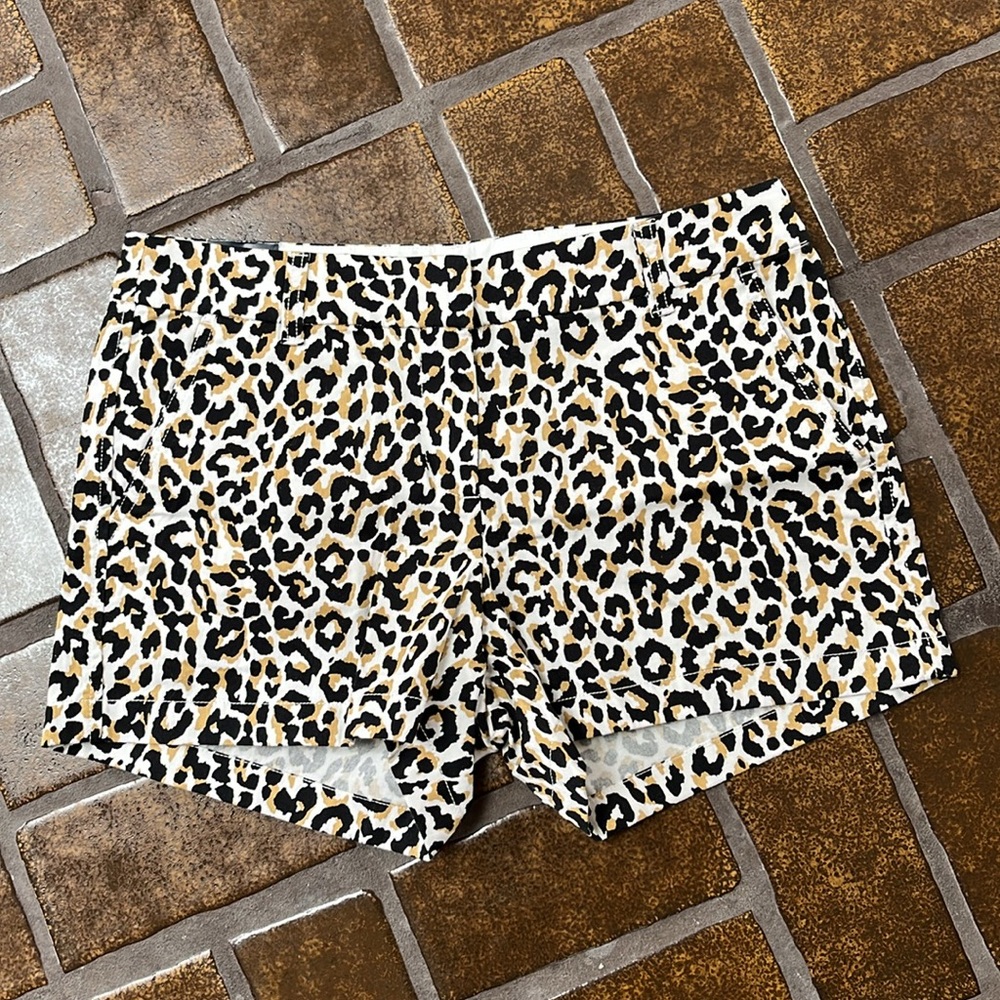 NWT J. Crew Factory Leopard Print Cotton 3.5” Short